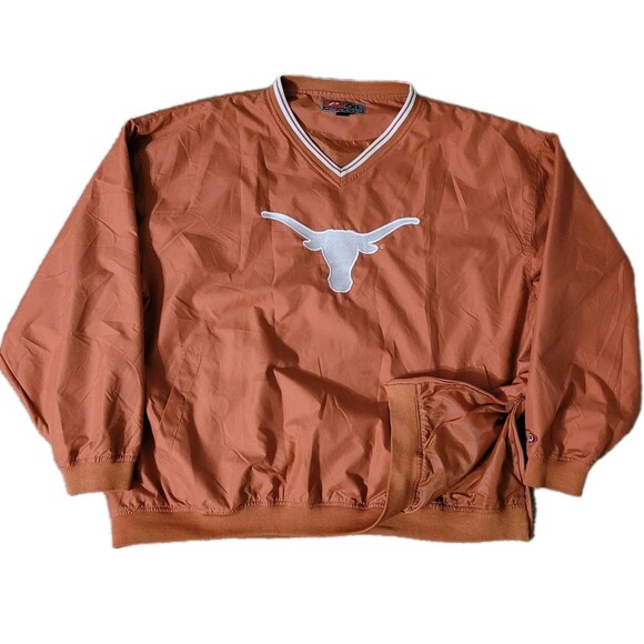 Vtg Texas Longhorns Windbreaker Jacket Mens XXL Burnt Orange ProPlayer 90's Y2K - Picture 4 of 15